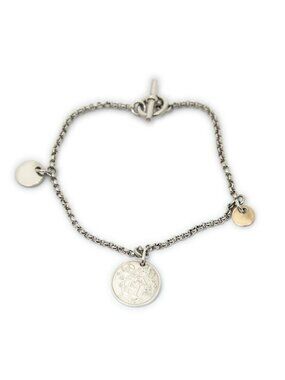 Hermes Mini Ex Libris Bracelet Silver Plated